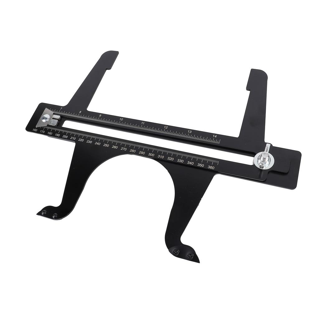 Brake Resetting Gauge Tool 6.5-14.25in Double Scale Stainless Steel Brake Drum Measuring Resetting Tool Brake Reset Gauge