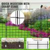 Garden Fence, No Dig Fence 36.6''(H)x29.5''(L) Animal Barrier Fence, Underground Decorative Garden Fencing with 2.5 Inch Spike Spacing, Metal Dog