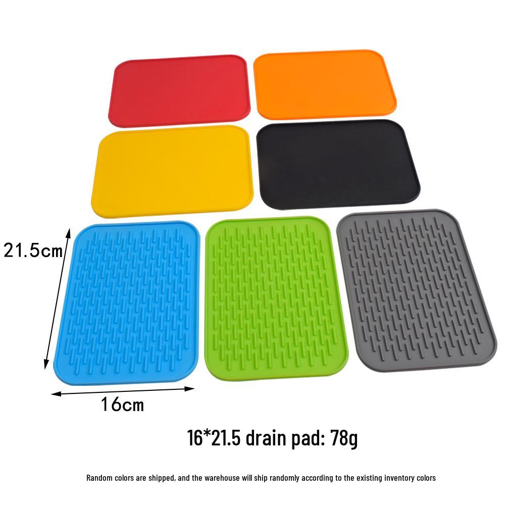 Silicone Kitchen Draining Mat & Soundproof Non-Slip Cutting Board – Heat & Shock Resistant