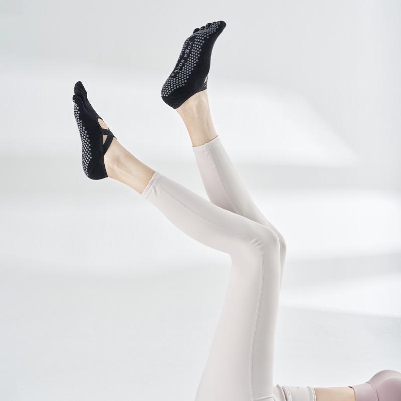 Non-Slip Five-Toe Yoga & Pilates Cotton Socks for Women