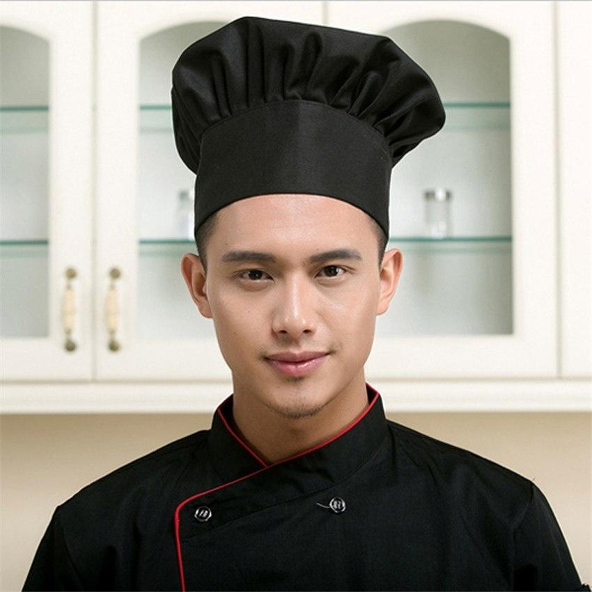 8 Color Chef Hat for Men Kitchen Hotel Supplies Working Pleated Mushroom Cap Adjustable Chefs Uniform Hat Kitchen Tools