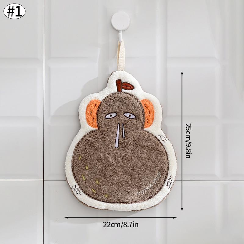 Cute Hand Towel Cartoon Wipe Handkerchief Rag  Vegetable Shape  Towels for Kitchen Bathroom KidsHanging Towel Soft Dish Cloth