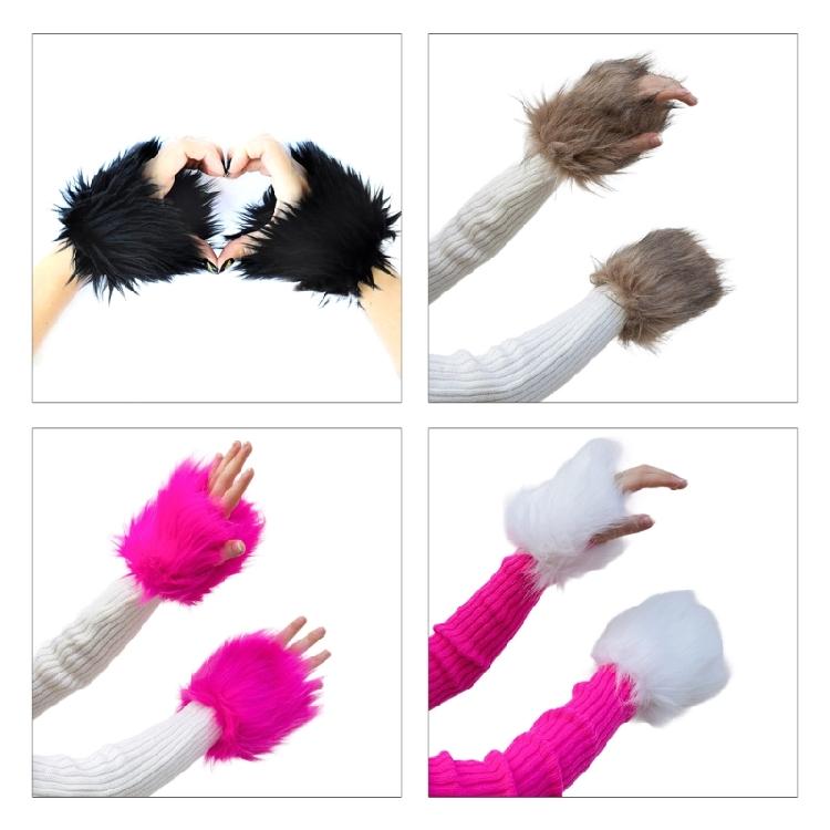 Faux Furs Wrist Cuffs Oversleeve Wrist for Wool Coat Jackets Arm Warmer Sleeve