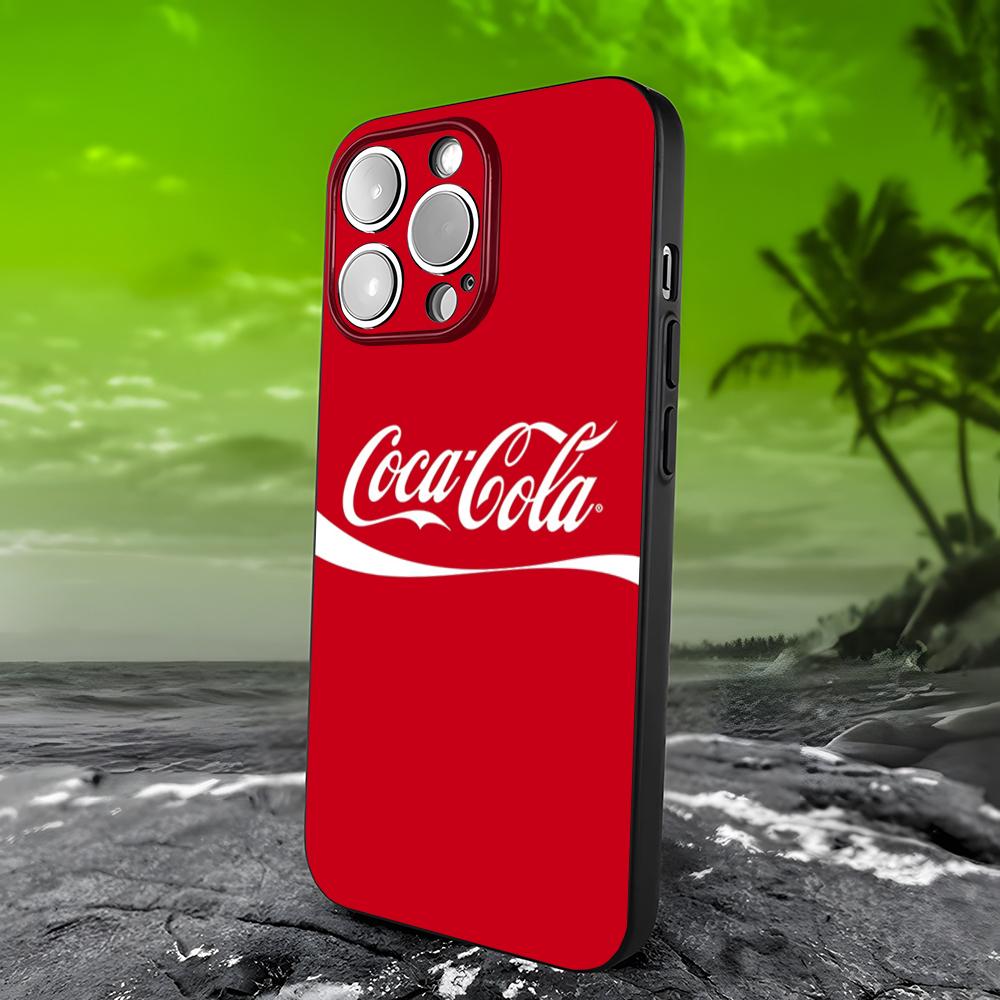 

Hot C-Coca Drinks C-Cola Phone Case For IPhone 17 15 16 13 Pro Max 14 12 11 Xr X 8 7 6 Plus Luxury Back Cover iPhone 12 Pro