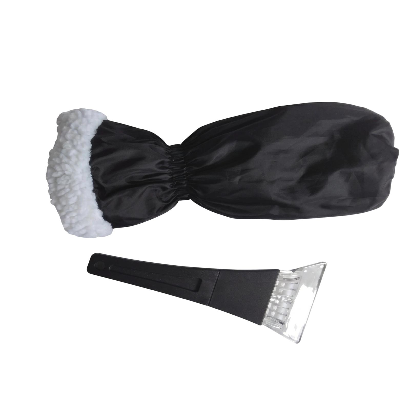Winter Snow Ice Scraper with Protective Glove Snow Removal Tool for Car Windshield Cleaning Durable and Easy to Use One Size чёрный