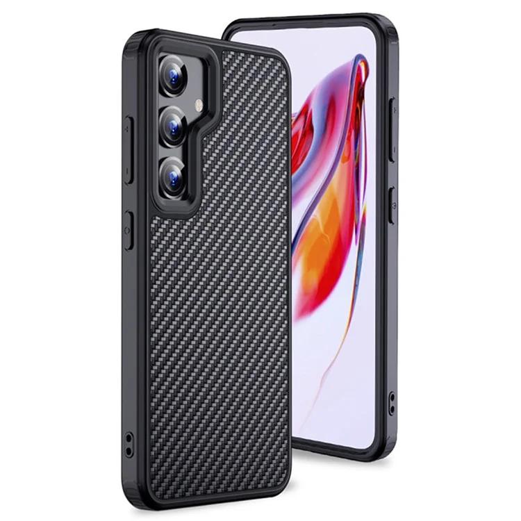 

Для Samsung Galaxy S24+ Магнитный чехол для телефона Kevlar Fiber TPU Slim-Fit Cover