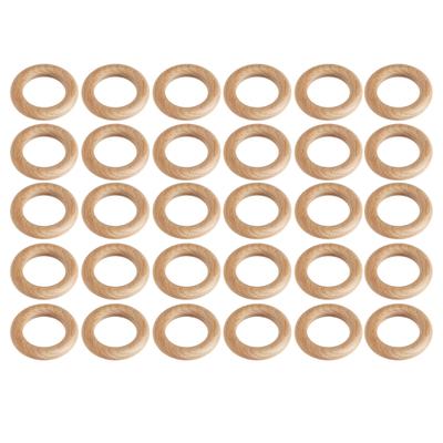 30 Stück Holzring Buche Bastelholz Holzring Zubehörset Kit für DIY Heimdekoration 7cm 2,76in