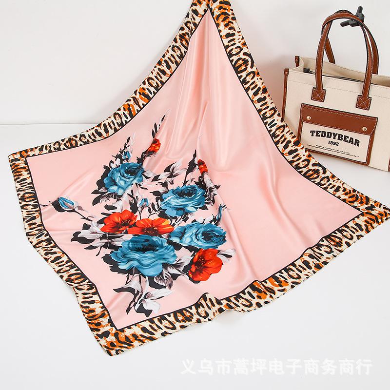 

Атласный шарф в китайском стиле 90 см, большой квадратный шарф, простая имитация шелкового шарфа, шарф-шаль, маленький шарф 90*90