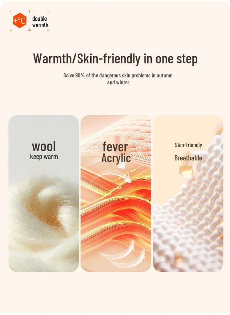 Women's Lambswool Tummy Control High Elastic Slimming Pants for Autumn and Winter
