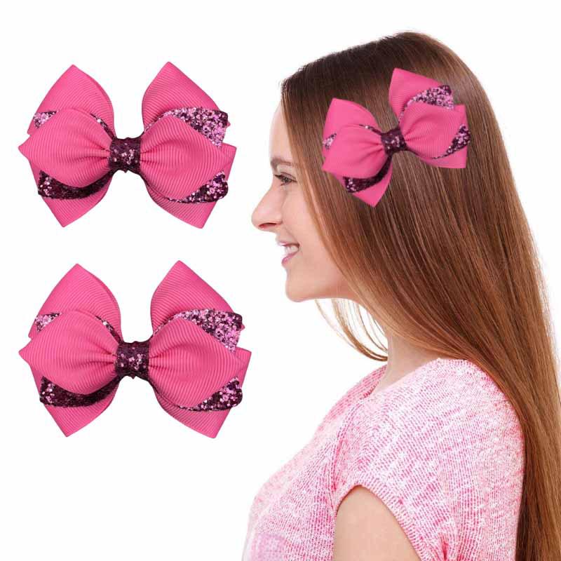 Glitter Bow Swallowtail Butterfly Hair Clip for Kids