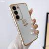 For Samsung Galaxy S23 Ultra Luxury Plating Rose Flower Phone Case For Samsung S22 S21 S24 S25 A16 A14 A55 A25 A52 A53 A54 Cover