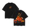 Nanadaime Hokage Naruto X Gamakichi Anime Double Printed Vintage Washed Tee