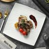 Tableware and Plates White High-end Western Style Salad Steak Plate Beef Plate Ceramic Pasta Flat Plates  Kitchen Dinner Plates