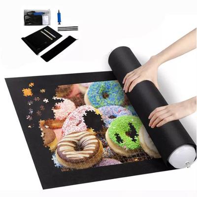 Srolovací podložka na puzzle – 1500 1000 kusů Saver Černá protiskluzová plstěná podložka