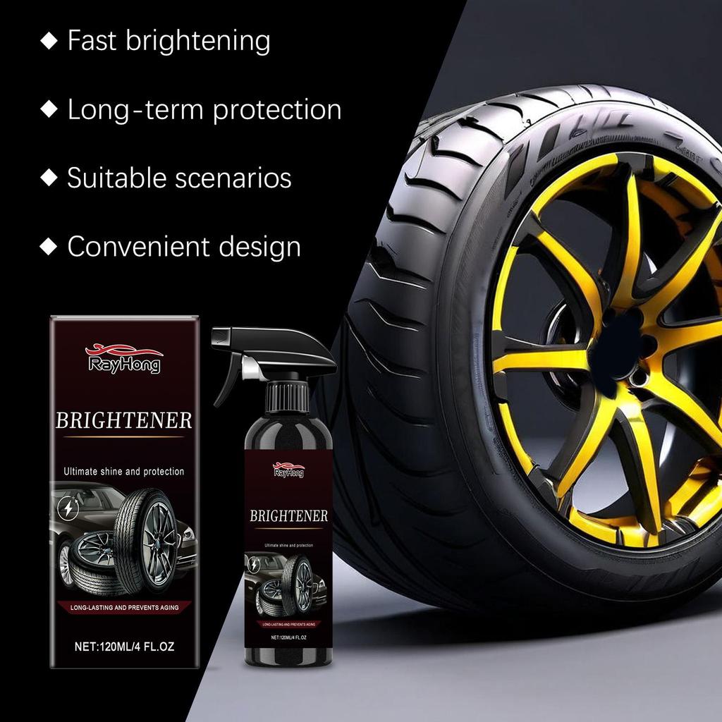 RAYHONG Car Tire Shine Spray Waterproof Anti-fouling Protective Polish Non-staining Lasting Renewal Care