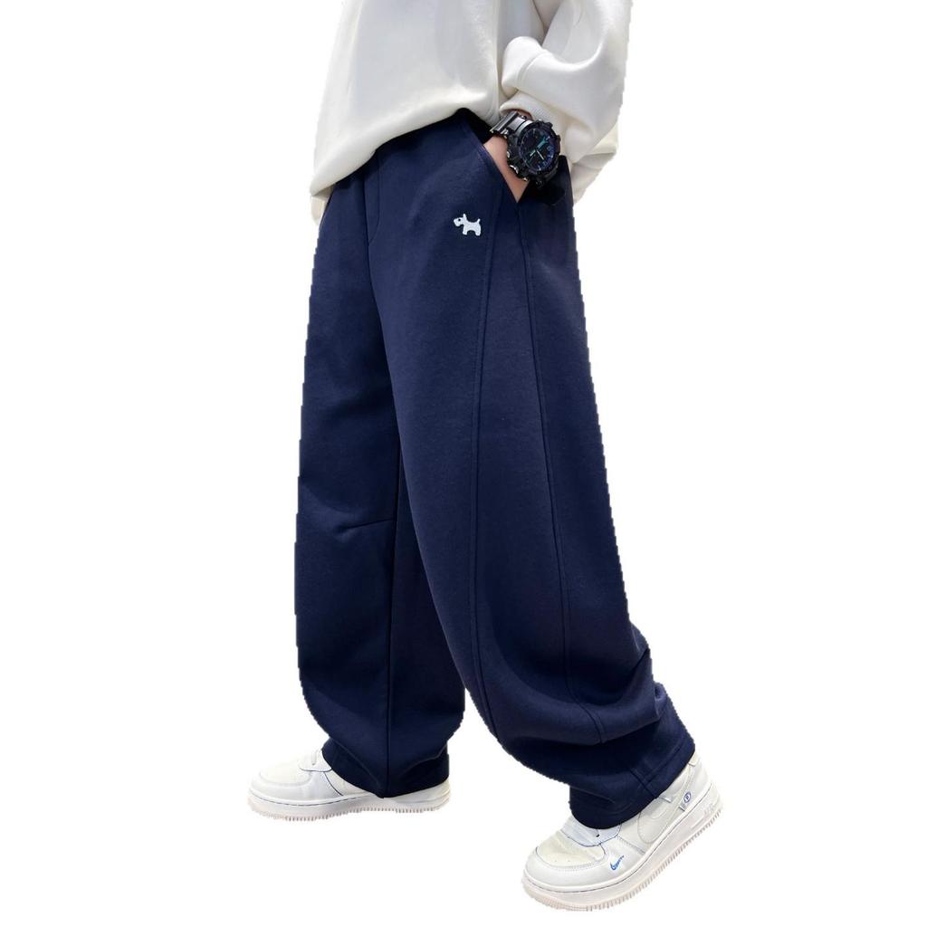Boys' Fleece-lined Casual Pants for Fall/Winter 2025, Suitable for Medium to Large Children and Teens.