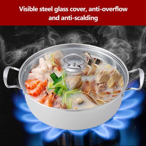 Premium Double Boiler Stackable Steamer Pot, Stainless Steel 2-Tier Vegetable Cooker for Stock, Sauces, and Other Foods