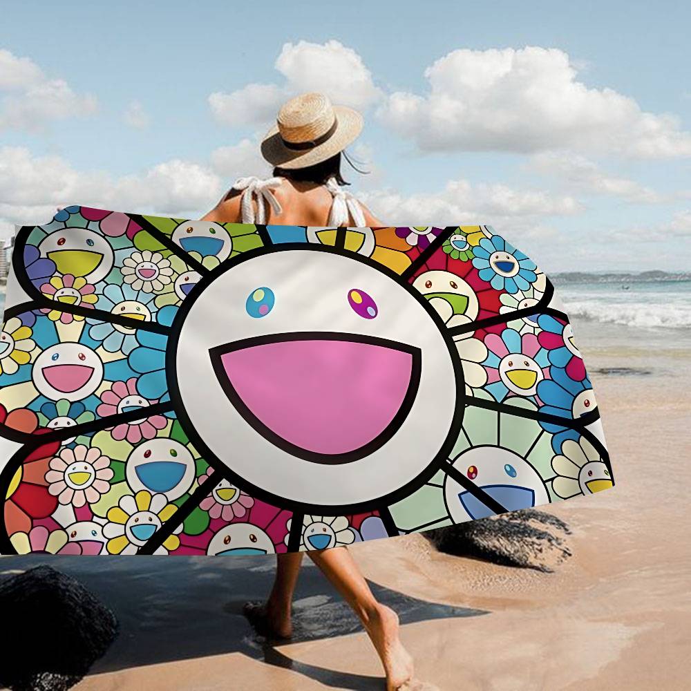 Art T-Takashi Microfiber Blanket Quick Drying Beach Towels Oversized Printing Super Absorbent Pool Towel Blanket
