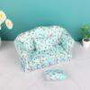 1 Set 1:12 Dollhouse Furniture Double Sitting Sofa With Pillow Kit Doll House Simulation Miniature Living Room Kids Pretend Play