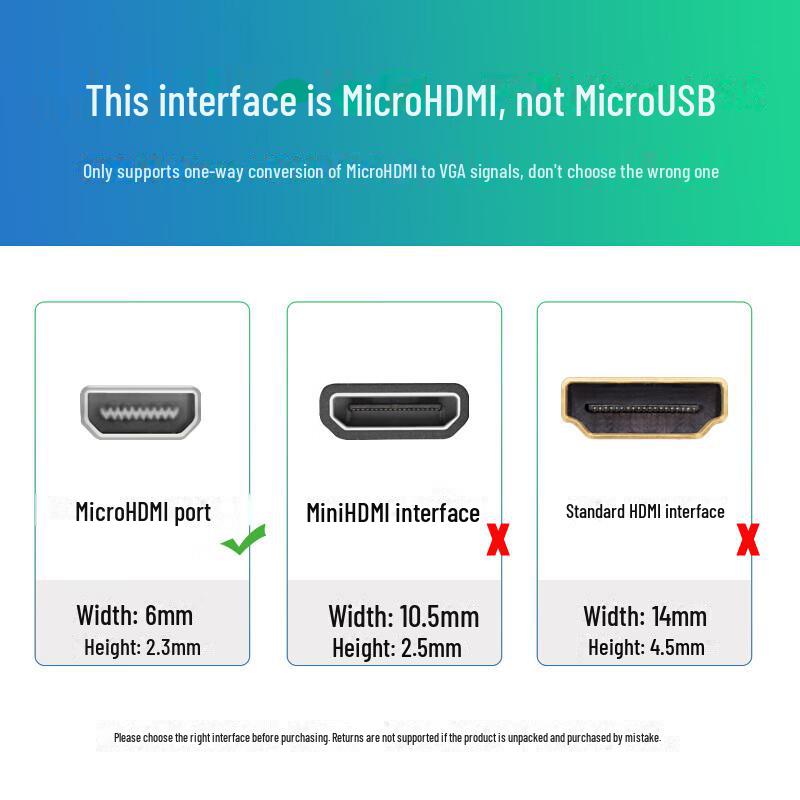 Convertor Biaz Micro HDMI la VGA cu Adaptor Audio
