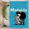 Cartoon Mafalda Bathroom Shower Curtain Shielding Partition Shower Curtain Quick Dry Can Be Scrubable Light Opaque Bath