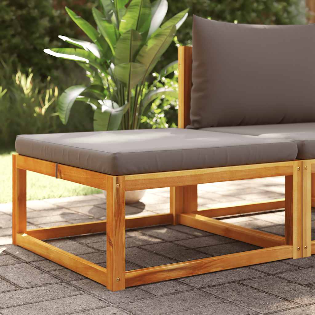 Garden Stool with Cushion 65x65x29 cm Solid Acacia Wood