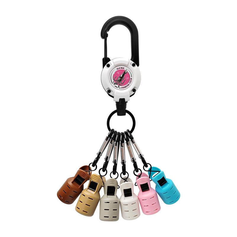 Love Lure Eging Carabiner Hook Set with Protective Case - Medium Size Squid Fishing Hook.