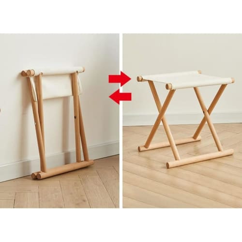 FiveLn Round-legged Whitewood Temple Chair, White Cloth, for Shrines and Temples, Suitable for Buddhist Memorial Services and Buddhist Memorial Servic