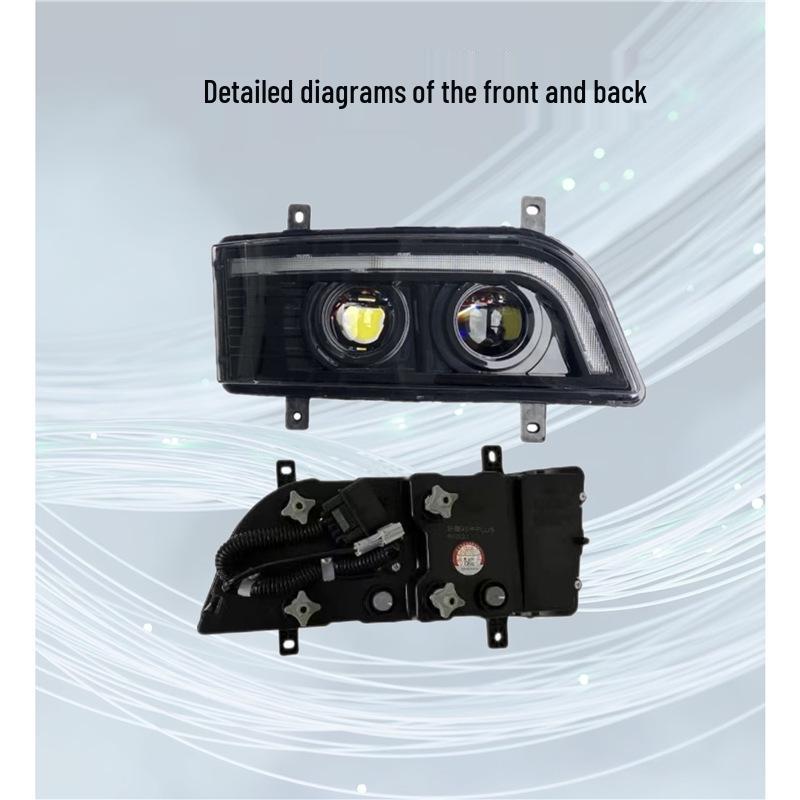 Universal Dual-Lens LED Headlights: Fits Hozon X6, Dongfeng Huashen, & More; High Brightness, Waterproof, Non-Destructive Installation.