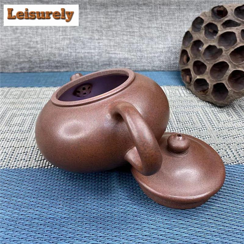 180ml Creative Yixing Purple Clay Teapots Handmade Pot Raw Ore Zincite Mud Kettle Chinese Zisha Tea Set Tea Items Supplies Craft