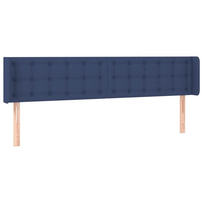 Exclusive House - Headboard with Ears Blue 183x16x78/88 Cm Fabric