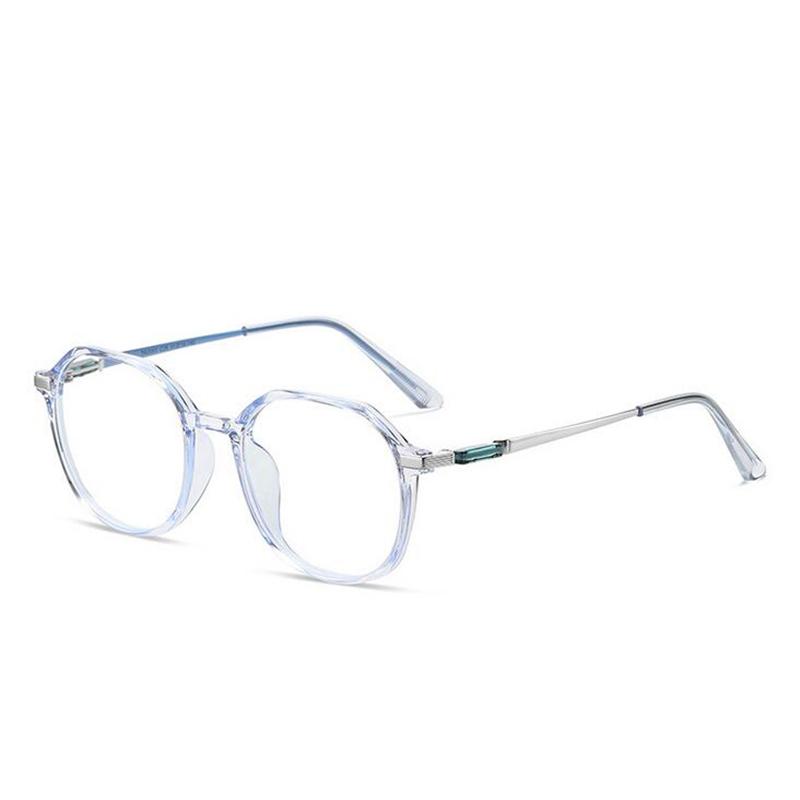 Transparent Gray Polygon Nearsighted Glasses Women Men  Oval Short-Sight Eyewear Prescription Spectacles 0 -1.0 -1.5 To -6.0
