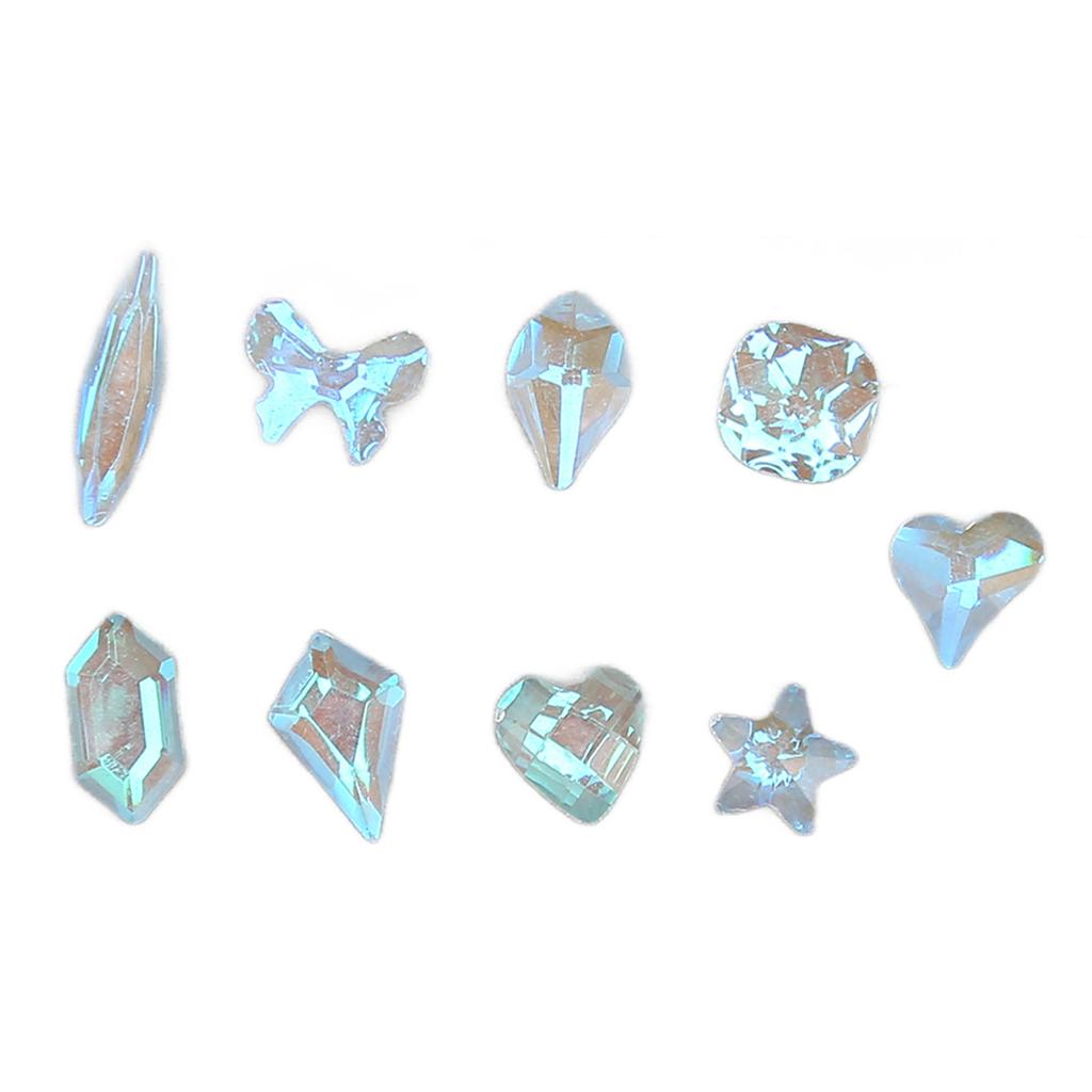600 Pcs Nail Art Rhinestones Different Sizes Shapes Portable Nail Art Kit for DIY Crafts Shoes Bags Decoration