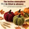 Plush Pumpkin Decor Mini Artificial Decoration, Fall 3D Stuffed Decorative Fabric Pumpkins Ornament for Autumn Halloween Thanksgiving Decoration Teddy