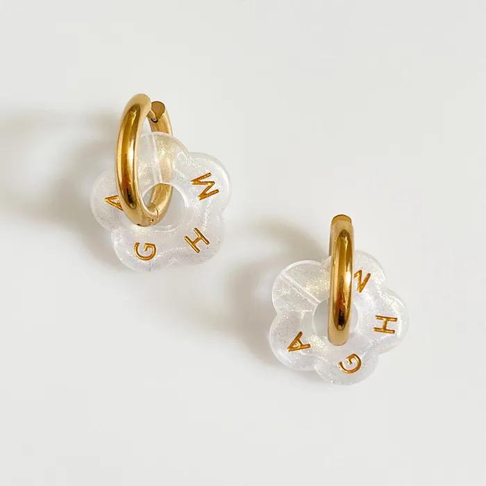 Flower Power Hoop Earring (3color)