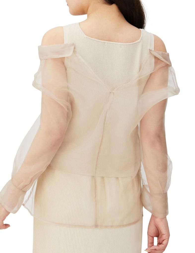 [JILL von JILL STUART] [Vorbestellung]: [Ankunft Ende März - Anfang April] Transparentes Hemd-Lagen-Set