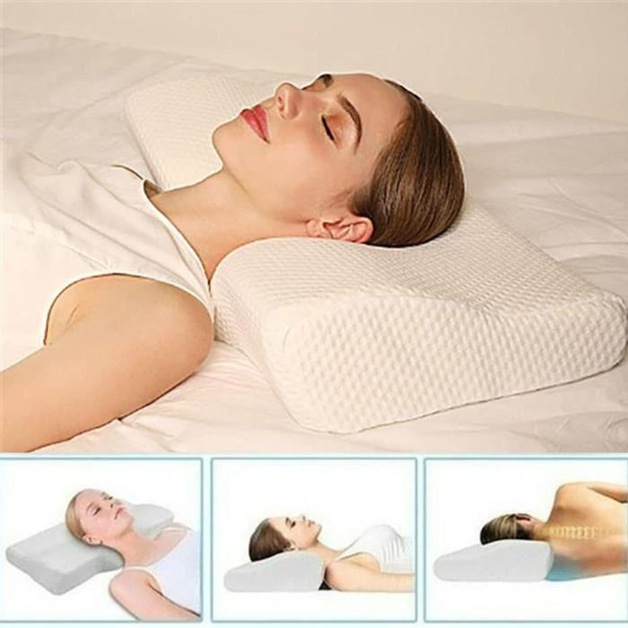 

Oreiller Cervical - Oreiller viscoélastique respirant - 50 x 30 - avec housse de protection amovible