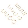 Nose Studs Set Stainless Steel Exquisite Different Shapes Safe Smoothing Polished Surfaces Nose Studs for Women