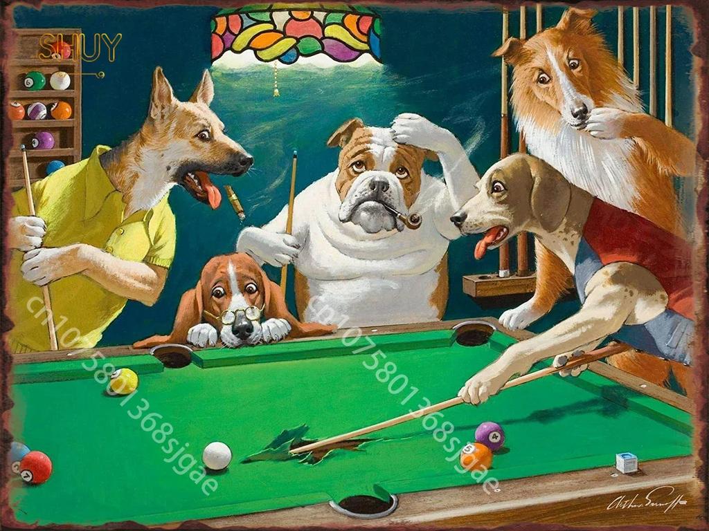 Vintage Darts Billiards Pinballs Metal Tin Signs - Bar Club Pub Wall Decor, Entertainment Venues Home Plaques