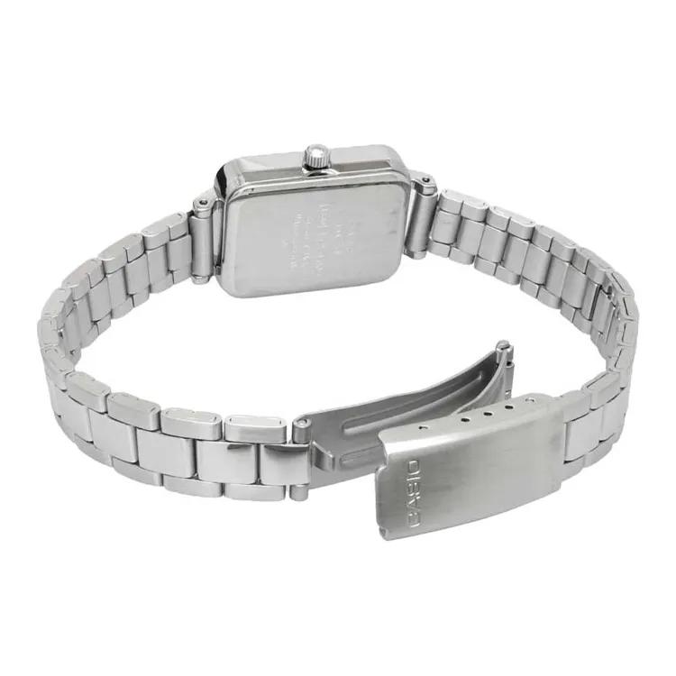 CASIO Exquisite Small Square Quartz Movement Watch Women's Watch Silver Dial (Unisex) Japanese Korean Watches LTP V009D 2E
