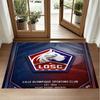 LOSC Lille FC Design Crystal Velvet Rug Soft Decorative Mat for Bedroom Entrance