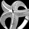 Kvinner Party smykker Gave Rhinestone Starfish Band Ring