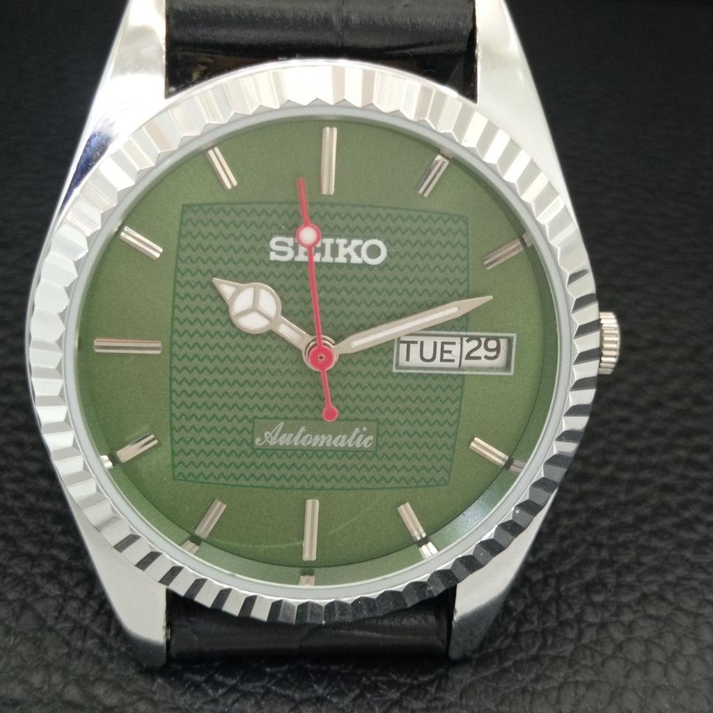 REFURBISHED SEIKO AUTOMATIC 6309A VINTAGE JAPAN MENS GREEN DIAL WATCH a443149-1