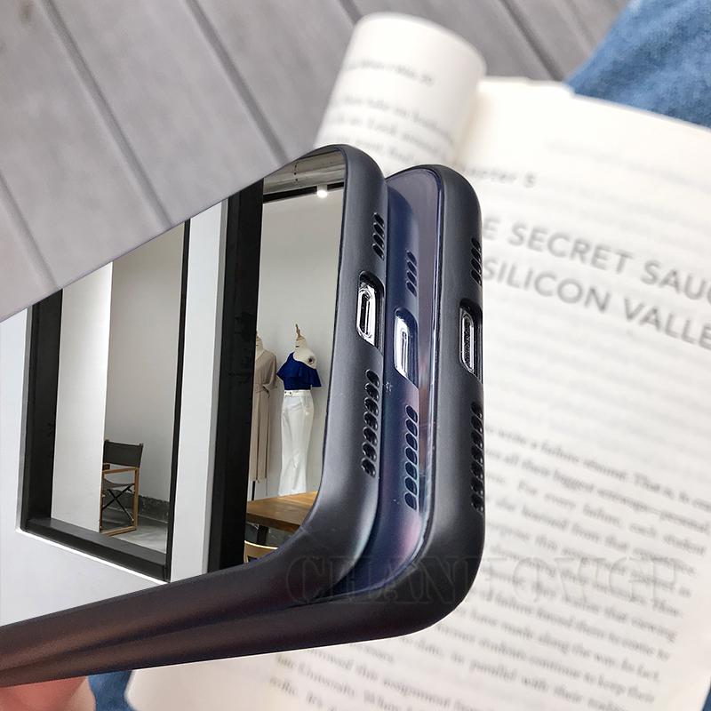 Custodia a Specchio in Silicone di Lusso Per iPhone Samsung Galaxy Huawei Honor Xiaomi Redmi Protezione Paraurti
