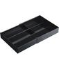 Yamazaki (Yamazaki Industries) Extendable & Sliding Cutlery Tray, Black, Approx. W25 X D24.6~45 X H5.7cm, Tower Series, Drawer Cutlery Storage, Extend