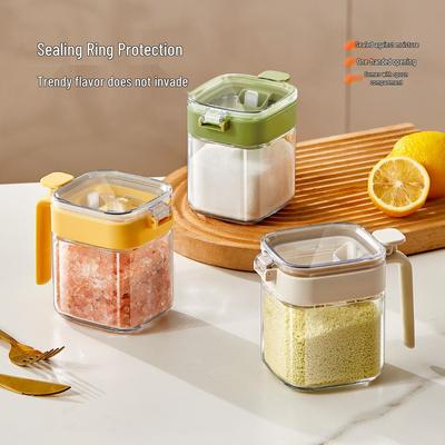 Large Glass Salt and Spice Jar - Multi-functional Home Kitchen Storage