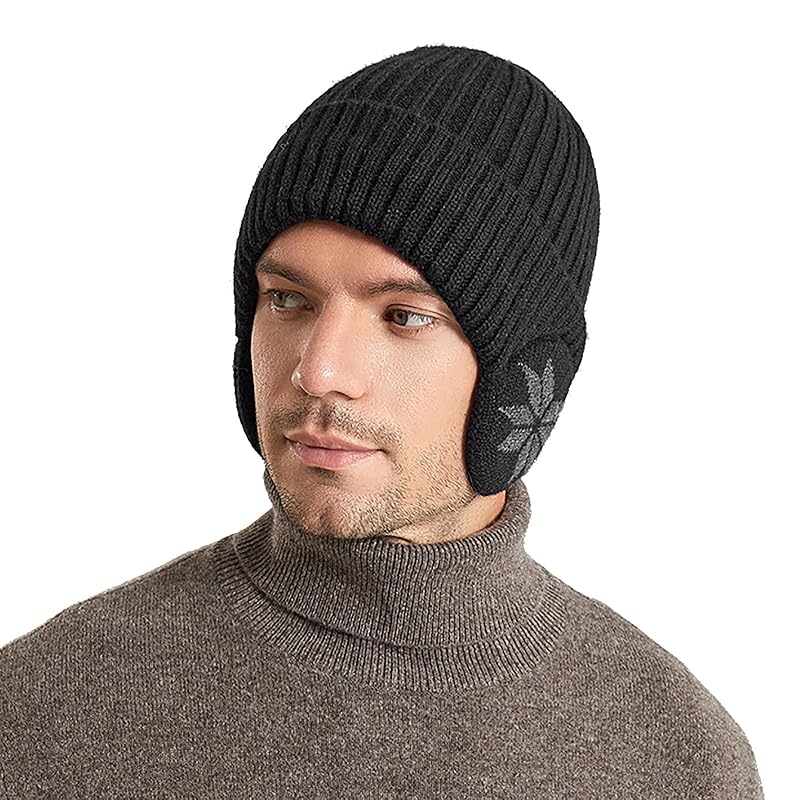

[Afindern] earmuffs knit hat knit cap earmuffs yarn boa Thick warm hat Cold protection Windproof Was it warm outdoor mountain climbing trekking