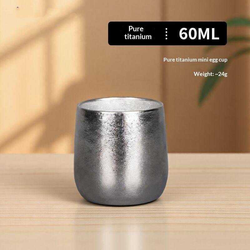 Pure Titanium Water Cup Double Wall Titanium Mug Lightweight Insulated Beer Tea Tumbler For Home Office Daily Drinking