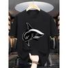 Summer Men'S Fashion Cotton Short-Sleeve T-Shirt with Letter Pattern Print