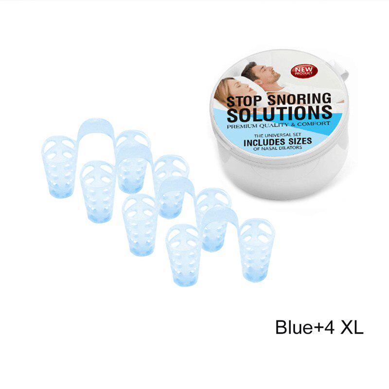 

4 шт., зажим для носа против храпа, апноэ, устройство против храпа, устройство для остановки храпа, оборудование для сна, оборудование для остановки храпа XL синий